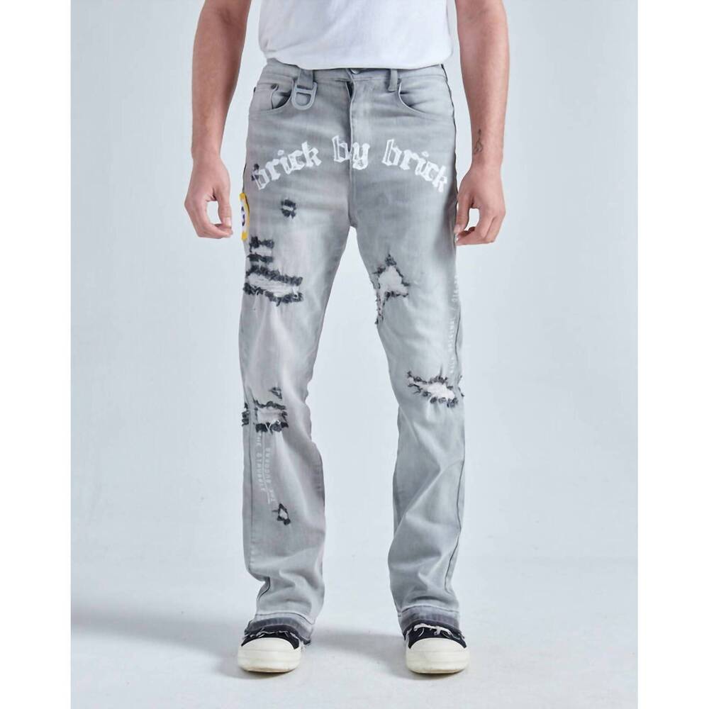 NEW GALA original brick by brick stack denim in black haze